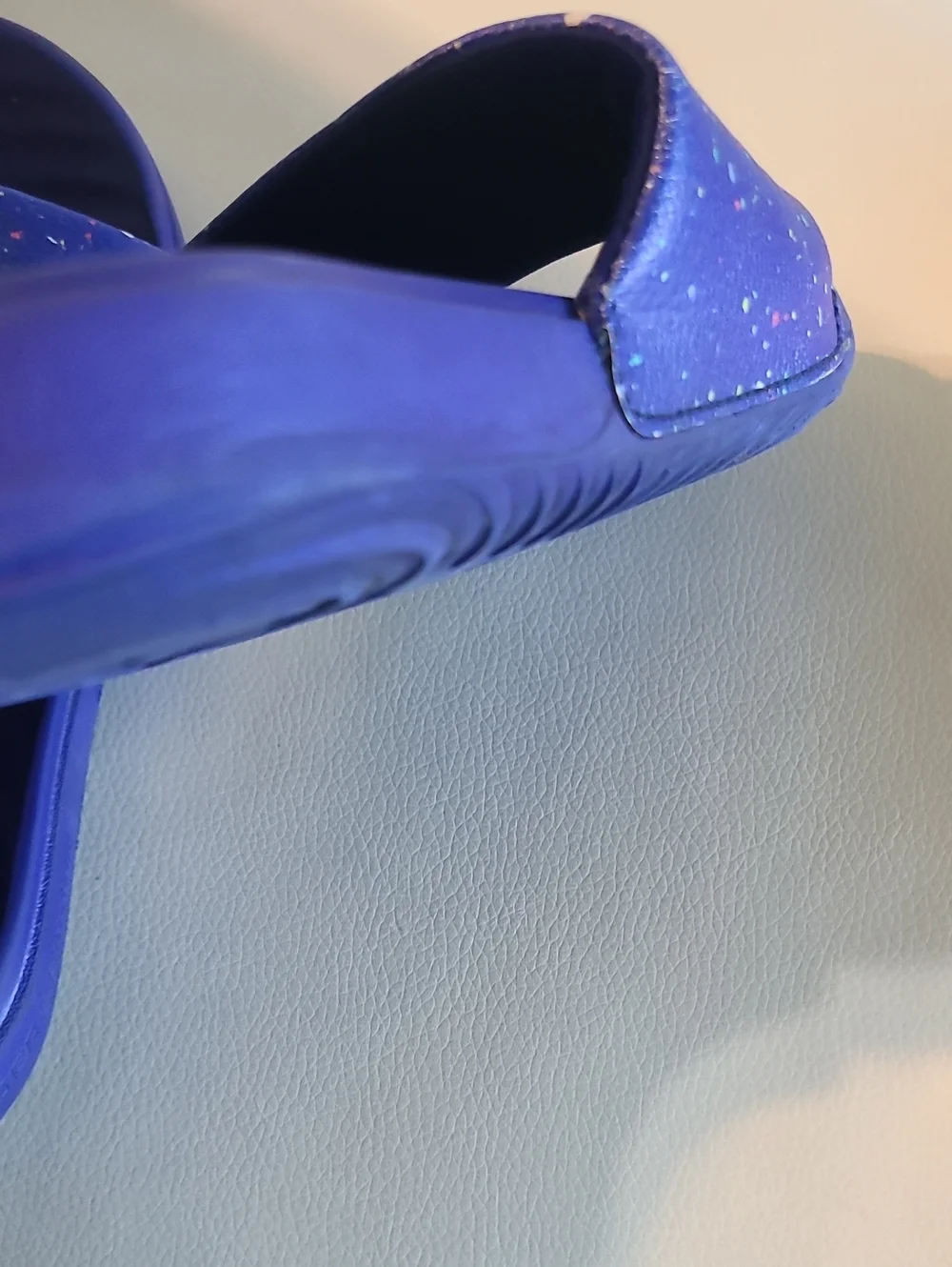 Under Armour Kids Blue-Purple Slide Sandals with Neon Yellow Logo